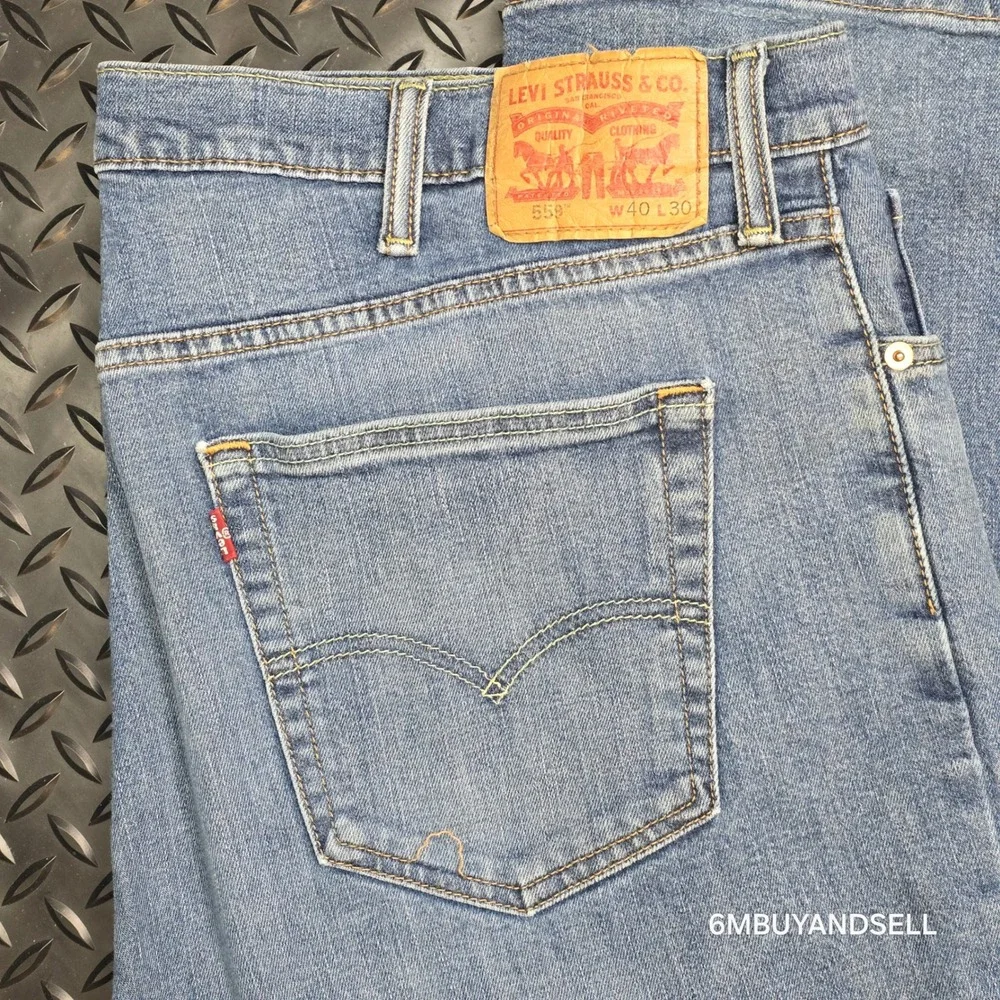 Levi's 559‎ Relaxed Straight Jeans 40x30 Medium Wash Lot of 2